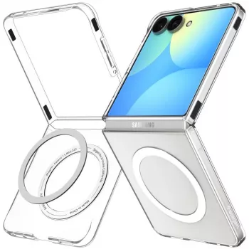 Coque MagSafe SPIGEN AirSkin Galaxy Z Flip 8 transparent/blanc