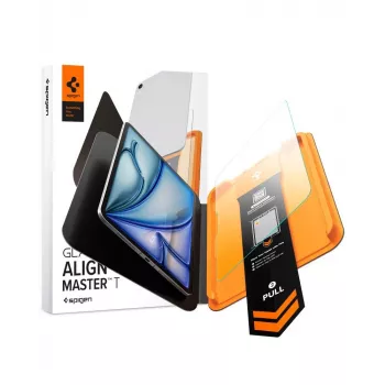 Protection d'écran en verre trempé Spigen AlignMaster GLAS.tR pour iPad Air 11 pouces (6e/7e/8e génération, 2024-2026) - transparente
