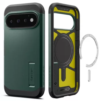 Coque Spigen Tough Armor Mag MagSafe pour Google Pixel 11 Pro - Abyss Green