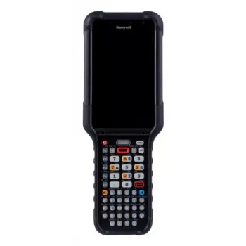 Ordinateur mobile robuste Honeywell CK67 5G et Wi-Fi 6E, écran tactile 4,3 pouces, clavier numérique 38 touches avec touches de fonction, 8 Go de RAM, 128 Go de stockage, scanner laser rouge FlexRangeXLR, caméras avant et arrière, batterie standard, GMS, IP65/IP68, global