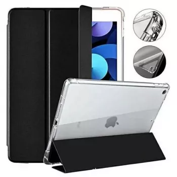 Mercury Coque arrière transparente pour iPad Pro 12.9 (2018-2022) & iPad Air 13 (2024-2026) - Cadre noir