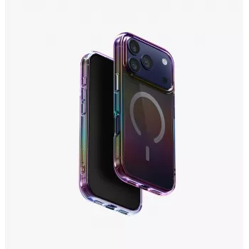 Coque de chargement UNIQ Iridescia Magclick pour iPhone 17 Pro - Midnight Quartz