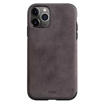 Coque UNIQ Sueve pour iPhone 11 Pro en silicone liquide, taupe Warm Grey