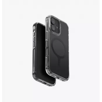 UNIQ LifePro Xtreme Coque de charge MagClick pour iPhone 17 - contour noir, dos transparent