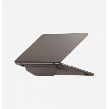 UNIQ Lyden Versa Coque folio rigide pour MacBook Air 13 pouces (M2 2022 / M3 2024 / M4 2025 / M5 2026), gris