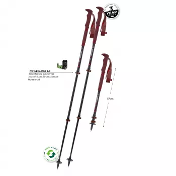 Komperdell Carbon Pro Zero Compact Bâtons de trekking - Malbec
