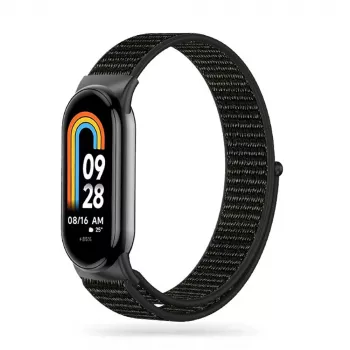Tech-Protect Bracelet en nylon pour Xiaomi Smart Band 8/9/10, noir