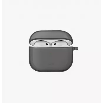 Coque UNIQ Glase pour Apple AirPods 4 fumé brillant