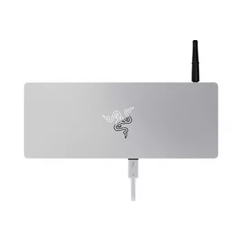 Razer Thunderbolt 4 Dock Mercury Chroma - 10-in-1 Docking Station with RGB Lighting, 90W Power Delivery, 8K/5K Display Support, Gigabit Ethernet, UHS-II SD Card Reader, 3x Thunderbolt 4, 3x USB-A, Aluminum