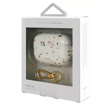 Coque UNIQ Coehl Terrazzo pour Apple AirPods Pro - blanc naturel