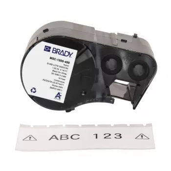 Rouleau d'étiquettes vinyle auto-laminé BRADY M5C-1500-499 pour BMP51/BMP53/M511, 12,7 mm x 6,4 m, blanc
