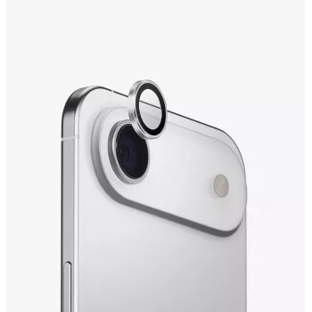Protection d'objectif photo en aluminium UNIQ Optix avec applicateur pour Apple iPhone Air, argent