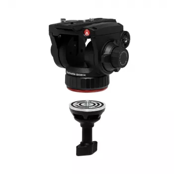Demi-boule Manfrotto 520BALLSHX 75 mm avec poignée courte pour mise à niveau du trépied