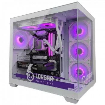 PC gaming LORGAR ADVANCED A201, AMD Ryzen 5 7500F, GeForce RTX 5060 Ti 16 Go, 32 Go DDR5, 1 To SSD NVMe, alimentation 750 W, blanc