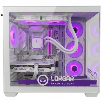 PC gaming LORGAR ADVANCED A201, AMD Ryzen 5 7500F, GeForce RTX 5060 Ti 16 Go, 32 Go DDR5, 1 To SSD NVMe, alimentation 750 W, blanc