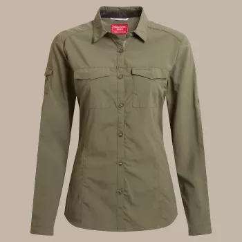 Chemise à manches longues pour femme Craghoppers NosiLife Adventure III - Wild Olive - XL