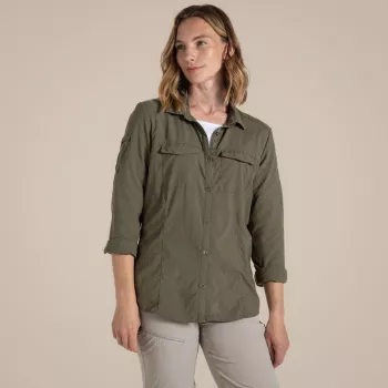 Chemise à manches longues pour femme Craghoppers NosiLife Adventure III - Wild Olive - XL