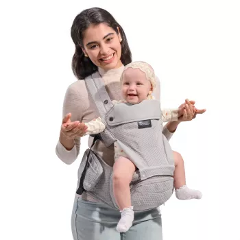 Porte-bébé Momcozy Air Mesh avec siège de hanche, gris