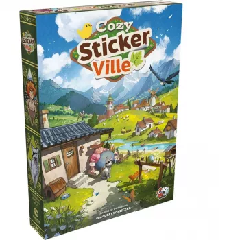 Carnet de stickers ASMODEE Cozy Stickerville | série TOPModel | 24 pages, 6 planches de stickers | jeu créatif dès 6 ans
