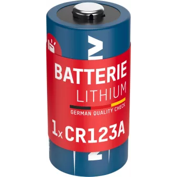 Pile lithium ANSMANN 1510-0072 CR123A – 3 V 1600 mAh, haute densité énergétique, durée de conservation 10 ans (vrac)