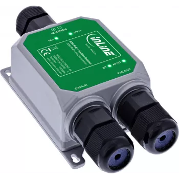 InLine® Injecteur PoE++ extérieur, 10Gb/s, 90W, IP67