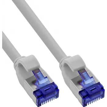Câble patch INLINE B-74955 Slim Cat.6A S/FTP LSZH, gris, 0,5 m, lot de 150