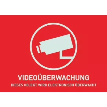 Autocollant d'avertissement de vidéosurveillance ABUS, 148x105 mm (AU1320)