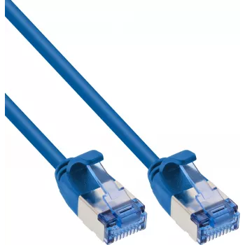 Câble patch slim InLine®, U/FTP PiMf, Cat.6A, bleu, 3 m