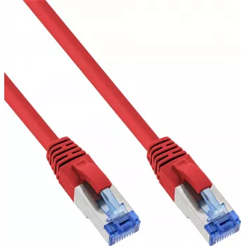 INLINE B-76805R Lot de 25 câbles patch Cat.6A S/FTP LSZH, 5 m, rouge