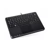 Perixx PERIBOARD-510 H PLUS UK Mini USB Keyboard with Touchpad and 2-Port USB Hub, Black