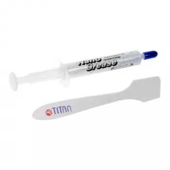 Pâte thermique Titan Nano Grease 3 g, 4,5 W/mK, non conductrice, applicateur seringue, TTG-G30030
