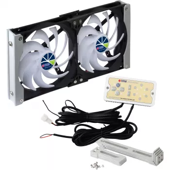 Double ventilateur de réfrigérateur Titan TTC-SC20(A)/V2+ 92x25 mm IP55 avec minuteur et redresseur