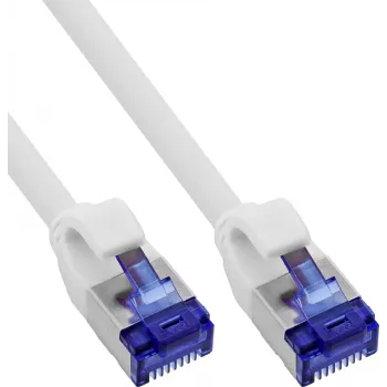 Câble patch INLINE B-74914W Slim Cat.6A S/FTP LSZH, blanc, 1,5m, lot de 100