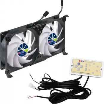 Double ventilateur de réfrigérateur Titan TTC-SC22(A)/V2+ 92x25 mm IP55 pour camping