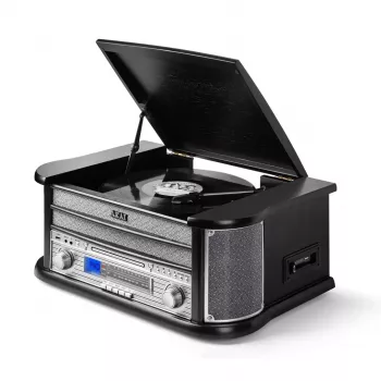 Platine tourne-disque AKAI ATT-350CC avec CD, cassette, enregistrement USB et radio AM/FM