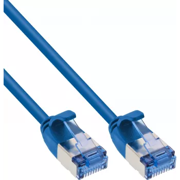 Câble patch slim InLine®, U/FTP PiMf, Cat.6A, bleu, 5 m