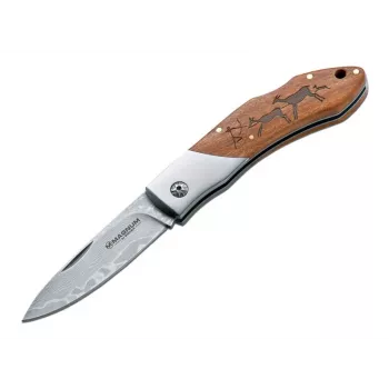 Couteau pliant Boker Magnum Caveman Damascus 01RY818DAM