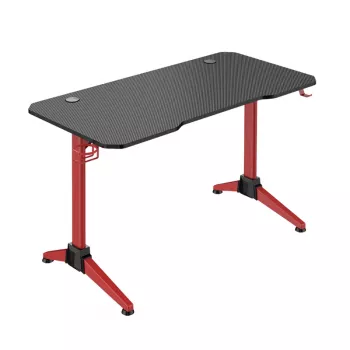 LogiLink Bureau gaming 120x60 cm structure RGB rouge