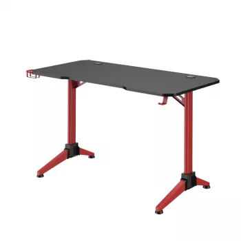 LogiLink Bureau gaming 120x60 cm structure RGB rouge