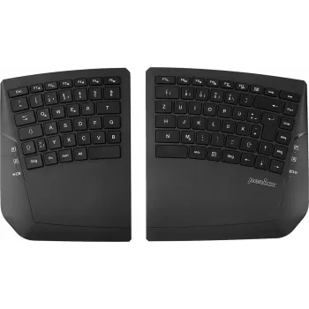 Perixx PERIBOARD-624 B DE – Clavier ergonomique scindé sans fil, disposition allemande, noir