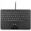Clavier mini USB filaire PERIX PERIBOARD-427 H DE avec trackball intégré et rétroéclairage, noir