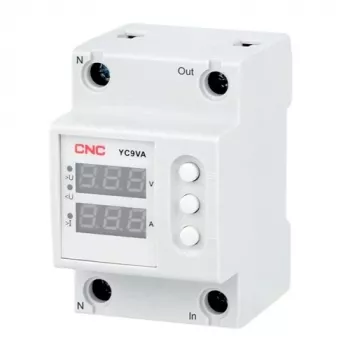 Relais de surveillance de tension et de courant CNC EL240326, 63 A, 230 V AC, rail DIN