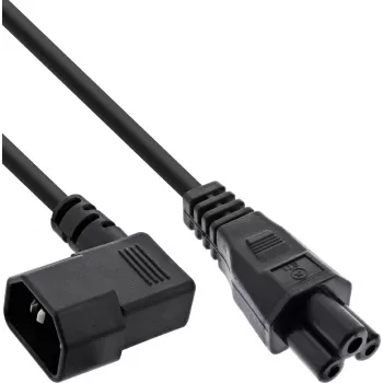 InLine® Câble d'alimentation embase C14 coudée vers fiche C5, noir, 3 m