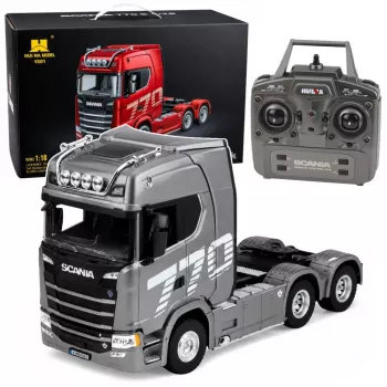 HUINA 32329 Scania 1:18 Tracteur routier RC 6 voies gris argent