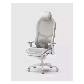 Chaise gaming Fractal Design Refine 2 Mesh Light, gris clair/blanc