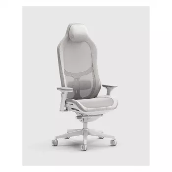 Chaise gaming Fractal Design Refine 2 Mesh Light, gris clair/blanc