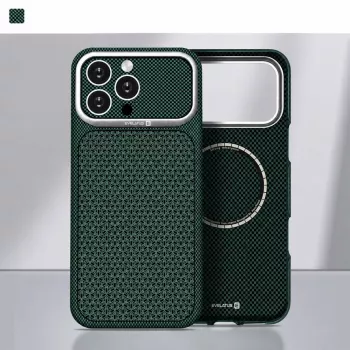 Coque MagSafe Evelatus Apple iPhone 17 Pro Max Carbon Premium Edition verte