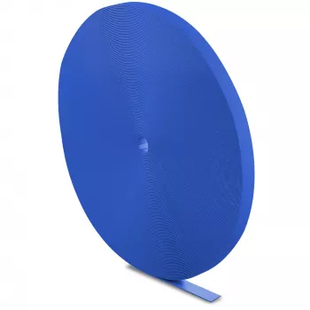 Bande enroulée LABEL THE CABLE LTC PRO, rouleau auto-agrippant double face, 25 m bleu