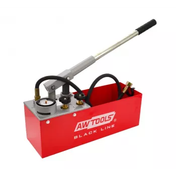 Pompe d'épreuve manuelle 12 L AWTOOLS 50 bar avec manomètre et flexible