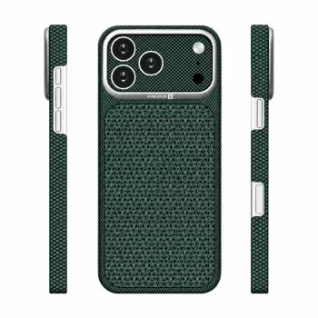 Coque MagSafe Evelatus Apple iPhone 17 Pro Carbon Premium Edition verte
